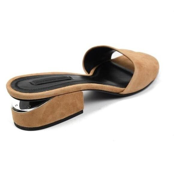 Alexander Wang Lou Suede Slide Sandal in Camel Size EU 38.5 - Picture 14 of 15